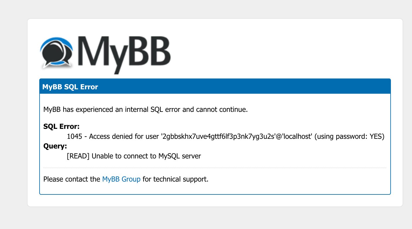 Mybb форум. SQL ошибка. Pasteware Team. Ошибка SQL 26.